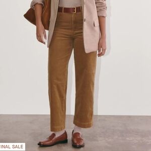 Everlane The Sailor Pant in Corduroy Toasted Coconut Brown Women's Size 4